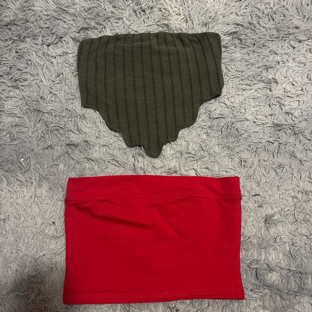Charlotte Russe Red and Green Skirts